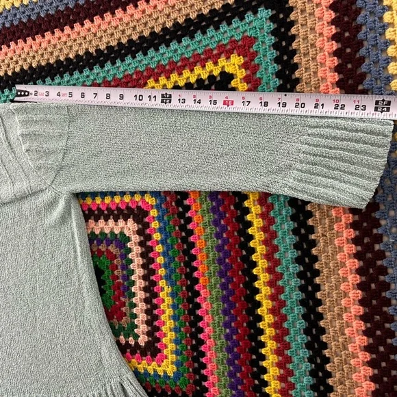 Vintage Y2K Chenille Pastel Soft Ribbed Knit Mockneck Tunic Sweater Craz… - Picture 13 of 15